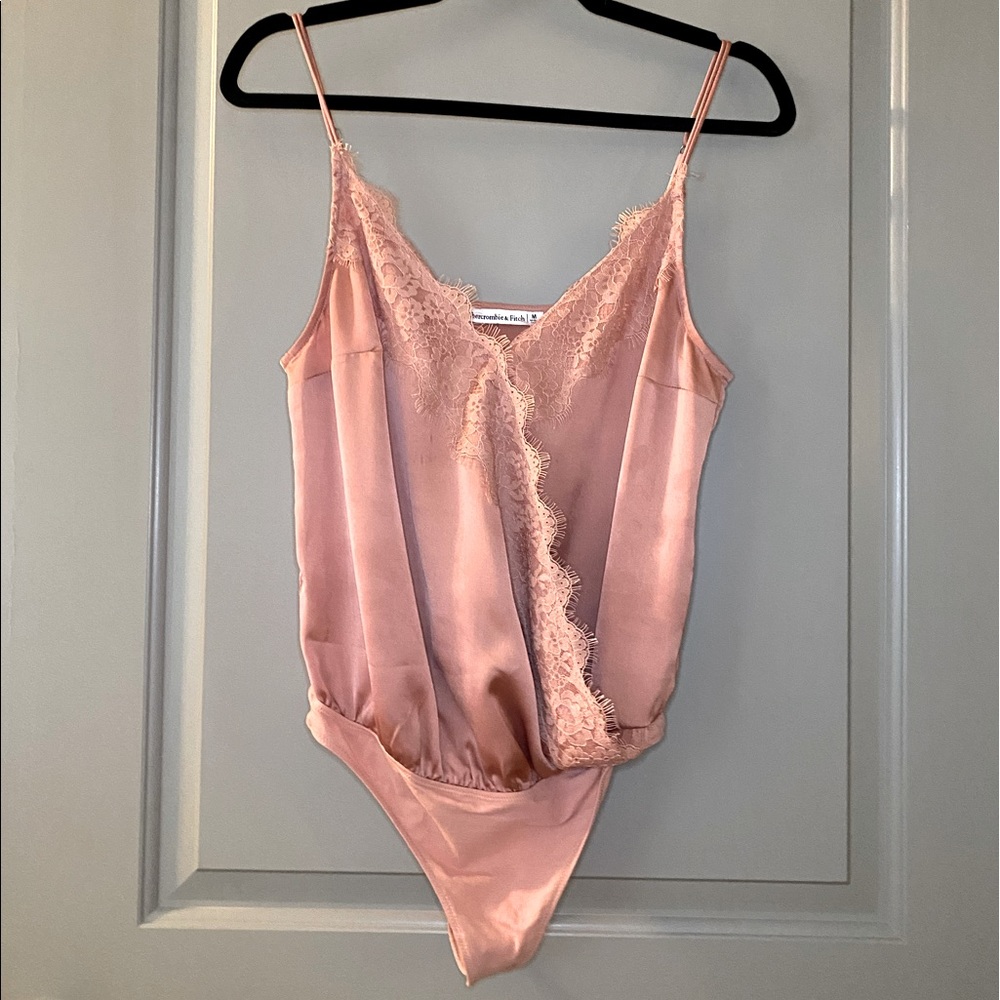 Abercrombie & Fitch Pink Lace Bodysuit